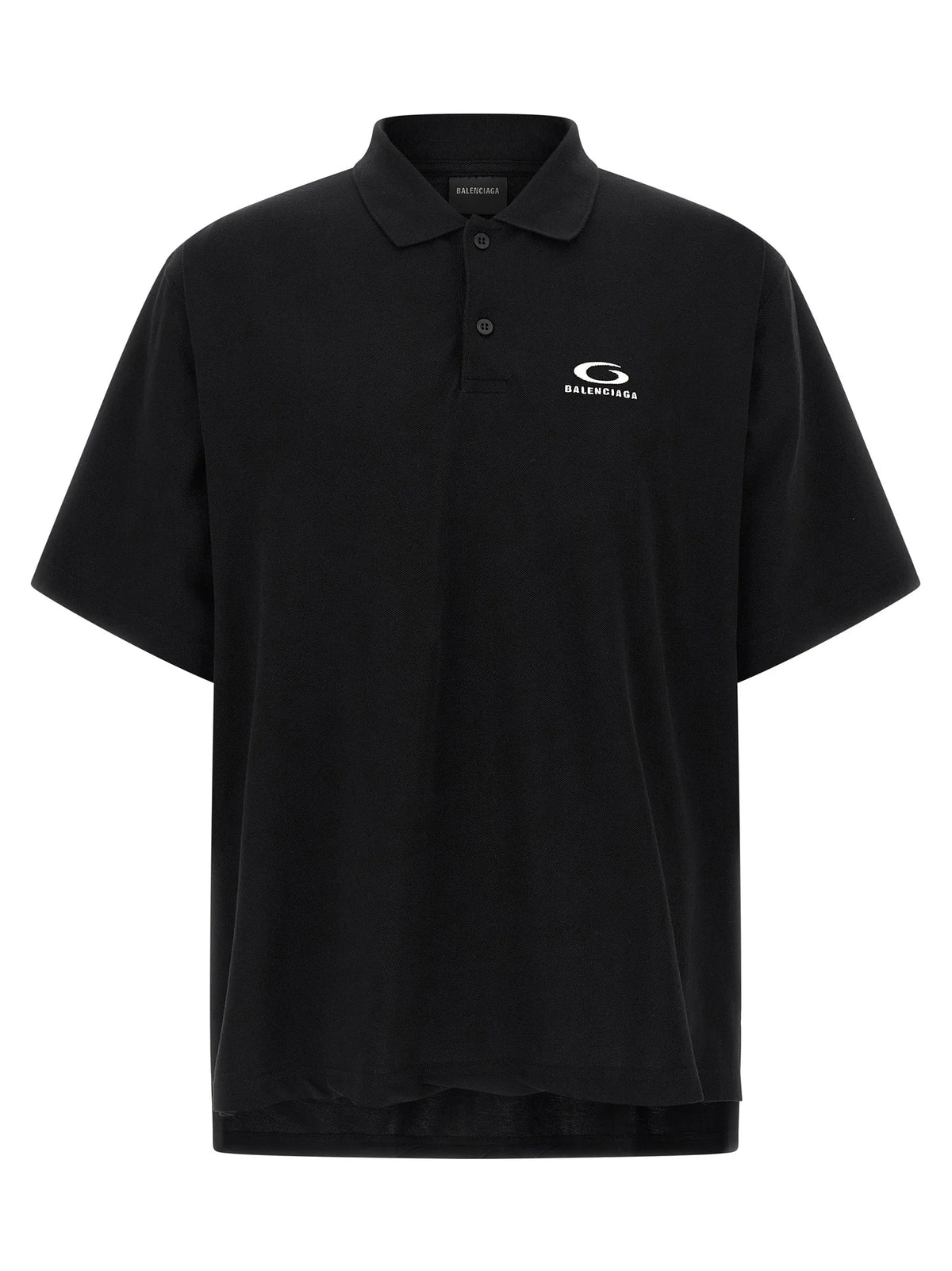 Balenciaga Black Cotton Polo Shirt - M