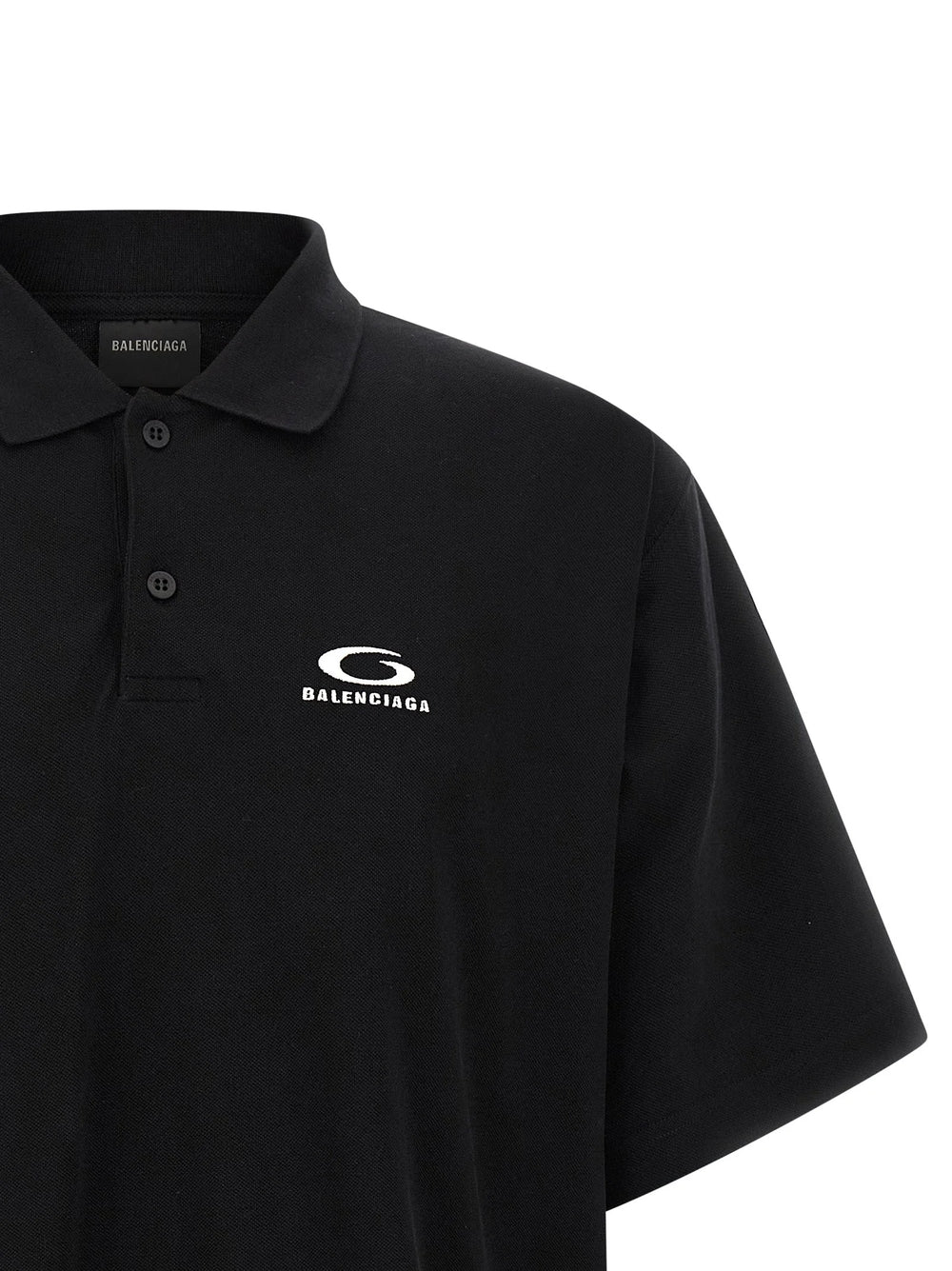 Balenciaga Black Cotton Polo Shirt - M