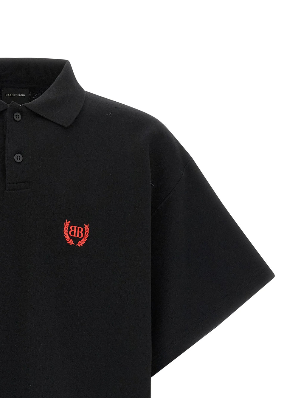 Balenciaga Black Cotton Polo Shirt - S