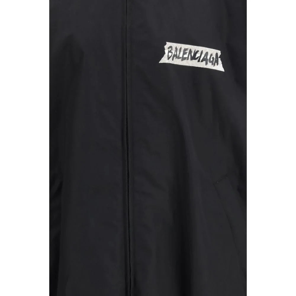 Balenciaga Black Cotton Shell Jacket - L