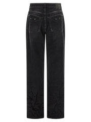 Balenciaga Black Cotton Straight-Leg Jeans