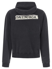 Balenciaga Black Cotton Sweatshirt