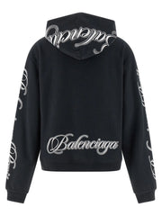 Balenciaga Black Cotton Sweatshirt
