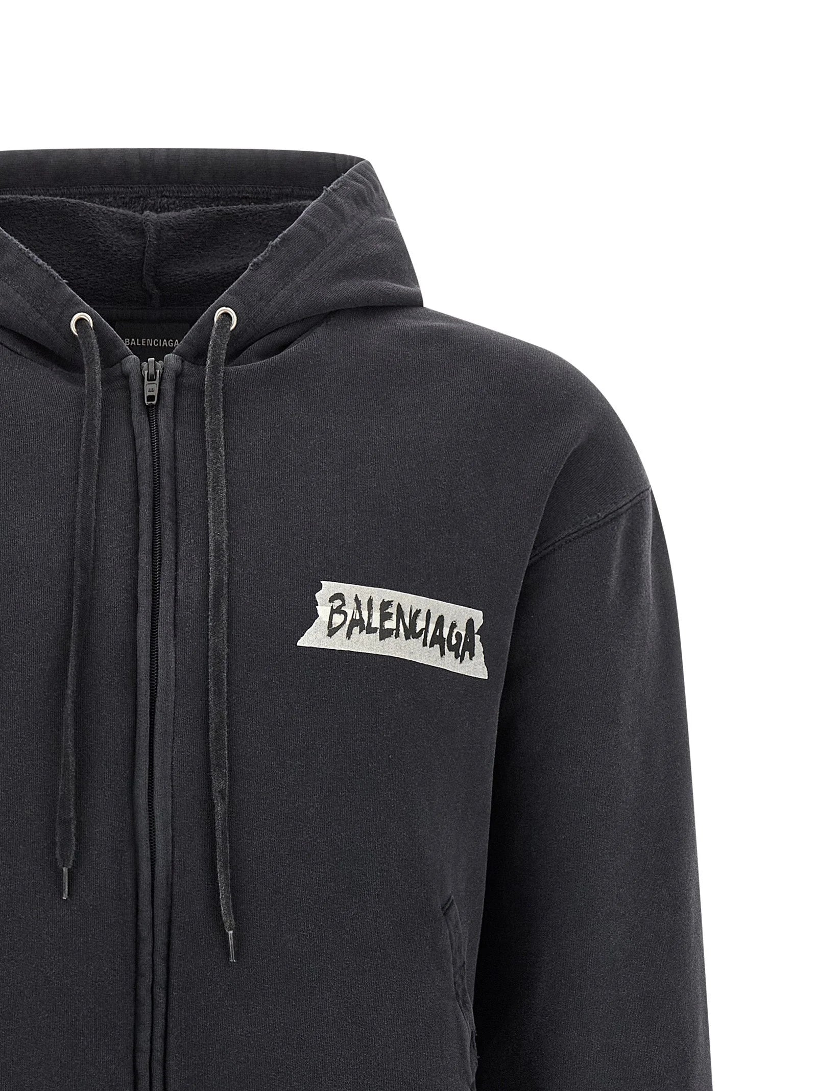 Balenciaga Black Cotton Sweatshirt