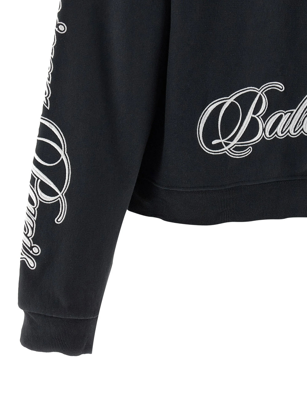 Balenciaga Black Cotton Sweatshirt