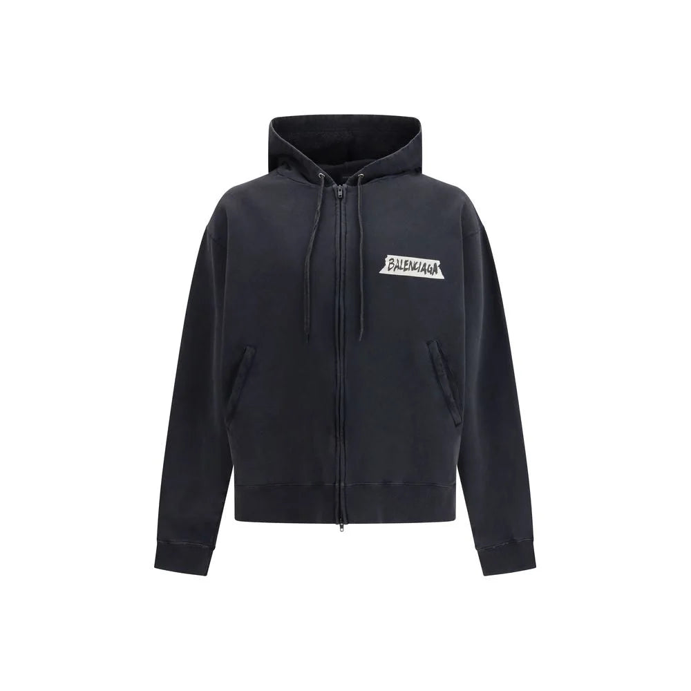 Balenciaga Black Cotton Sweatshirt