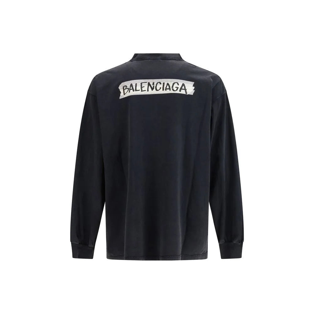 Balenciaga Black Cotton Sweatshirt