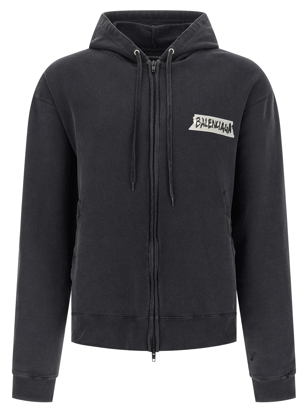 Balenciaga Black Cotton Sweatshirt