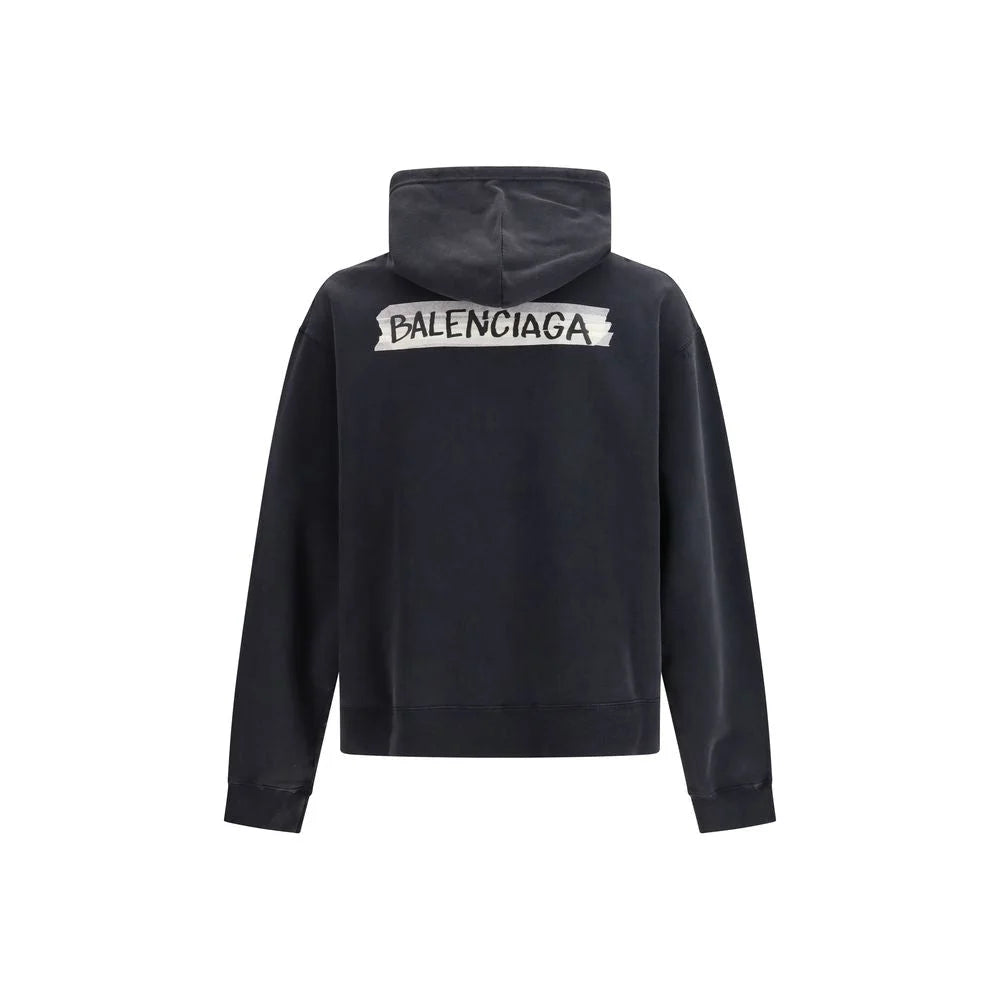 Balenciaga Black Cotton Sweatshirt