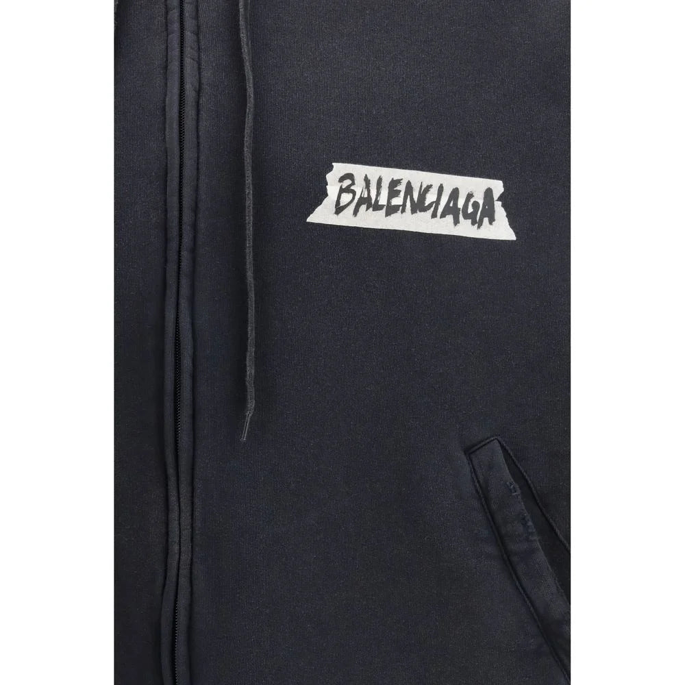 Balenciaga Black Cotton Sweatshirt