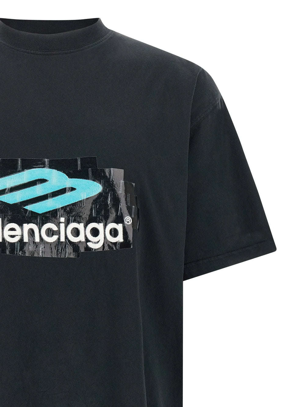 Balenciaga Black Cotton T-Shirt