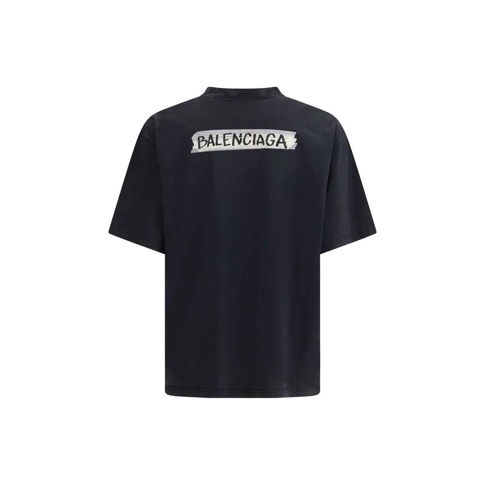 Balenciaga Black Cotton T-Shirt