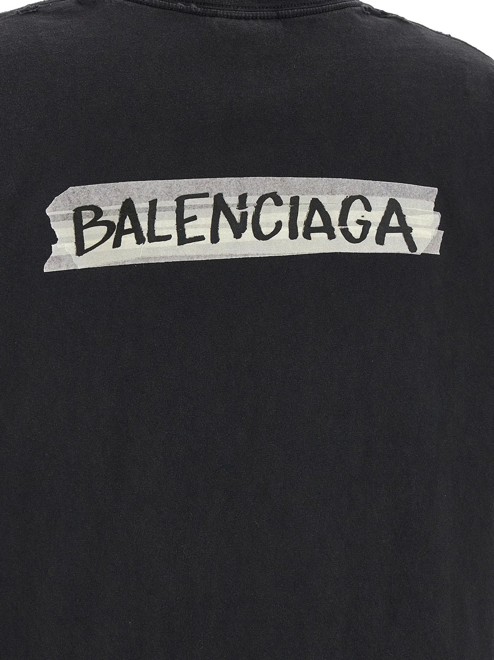 Balenciaga Black Cotton T-Shirt