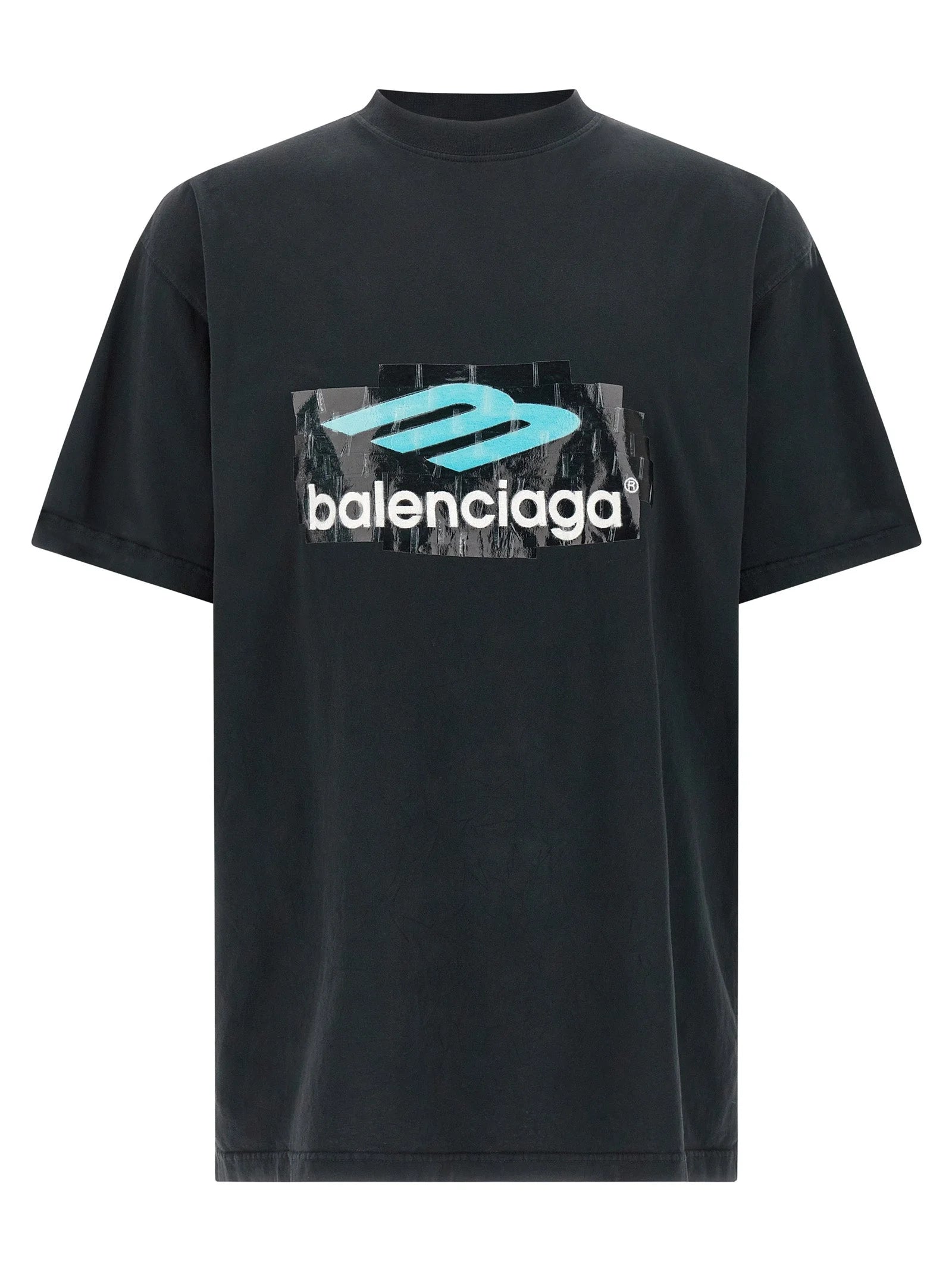 Balenciaga Black Cotton T-Shirt