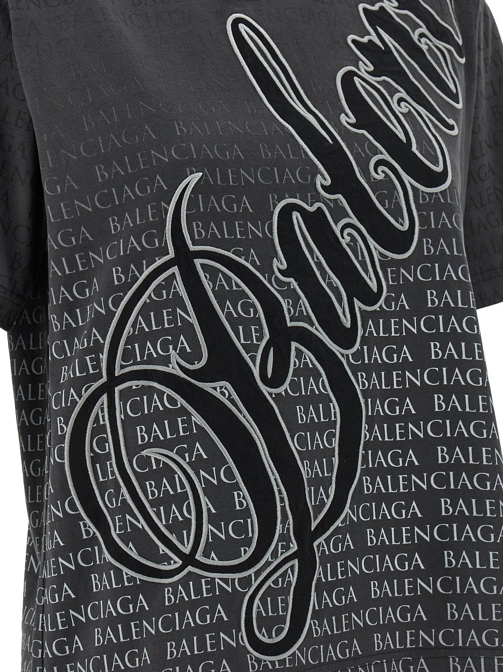Balenciaga Black Cotton T-Shirt