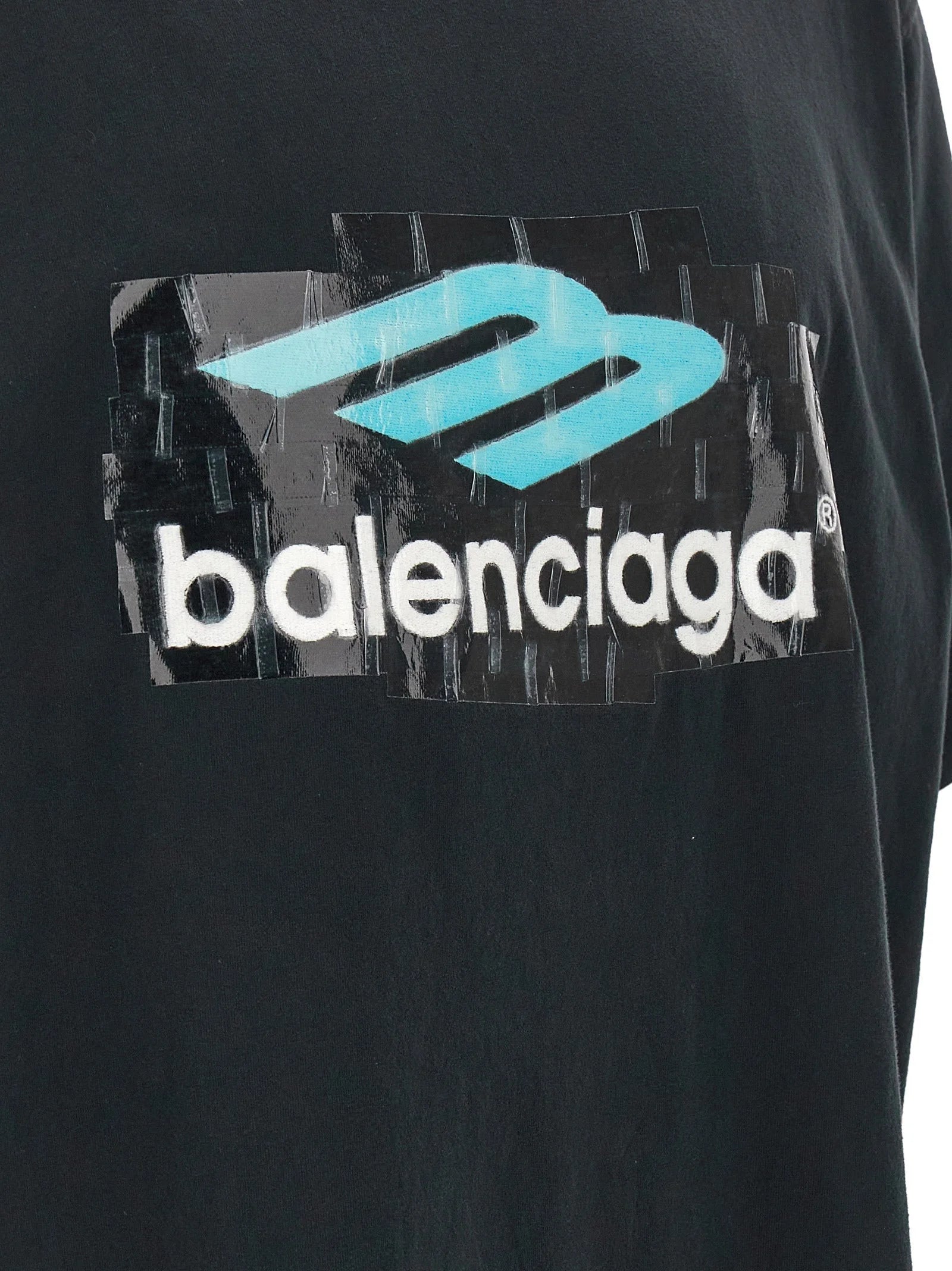 Balenciaga Black Cotton T-Shirt