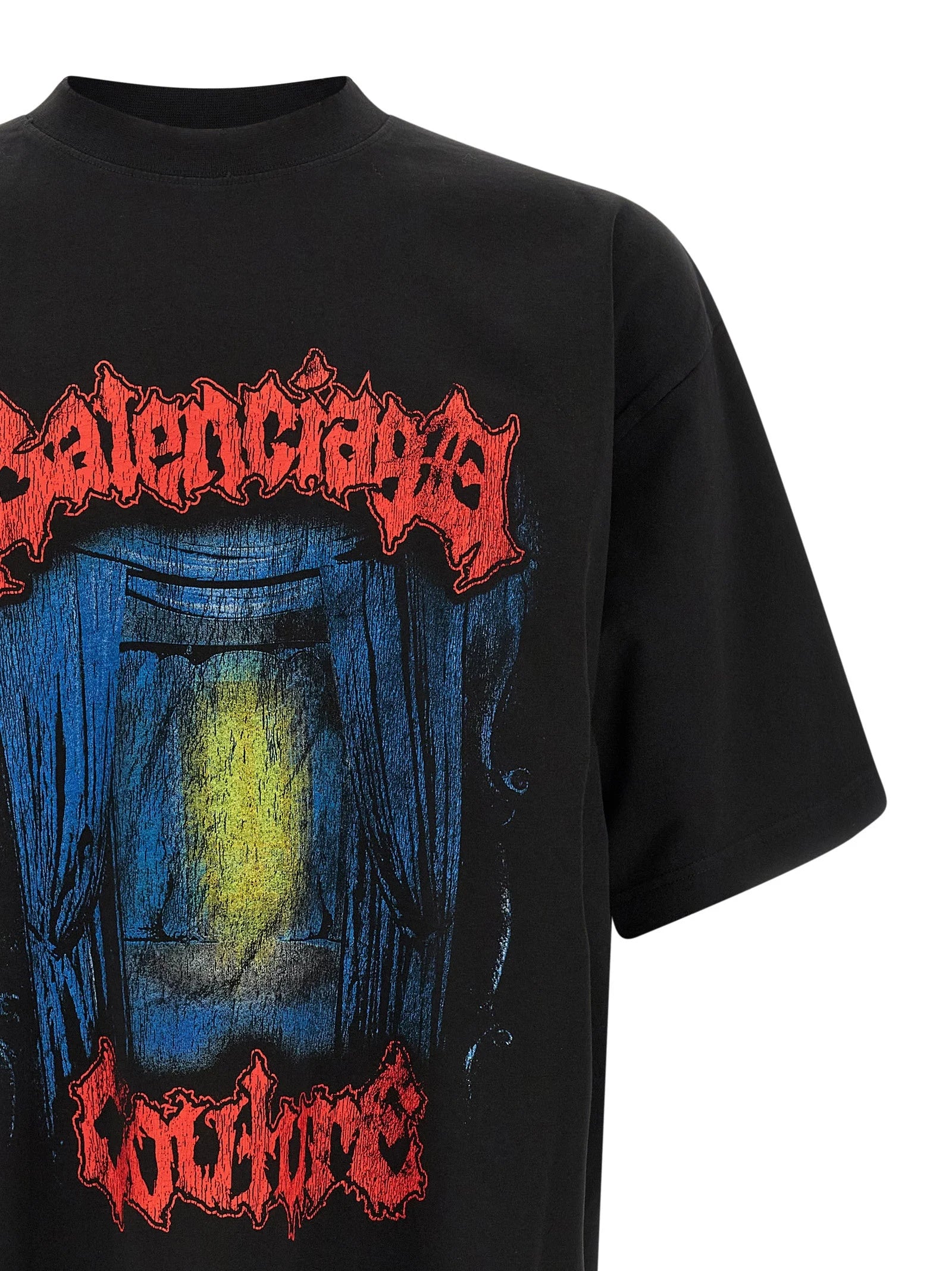 Balenciaga Black Cotton T-Shirt - S