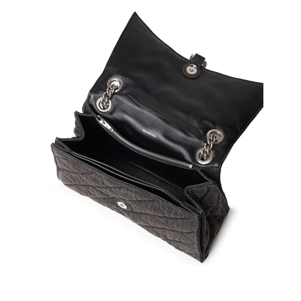 Balenciaga Black Fabric And Leather Shoulder Bag - Shoulder Bags