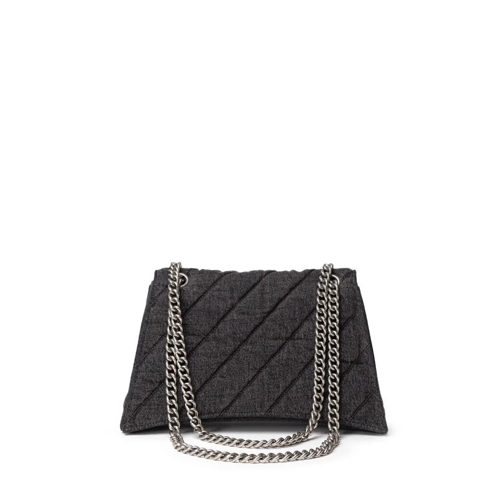 Balenciaga Black Fabric And Leather Shoulder Bag - Shoulder Bags