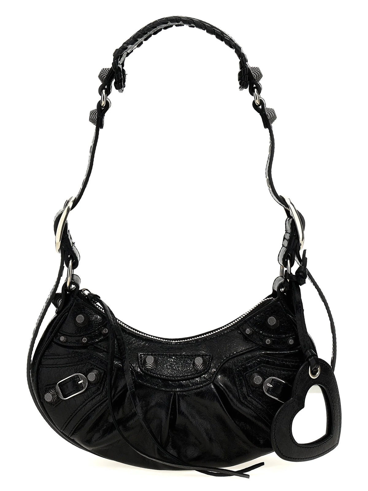Sac bandoulière en cuir d'agneau noir Balenciaga