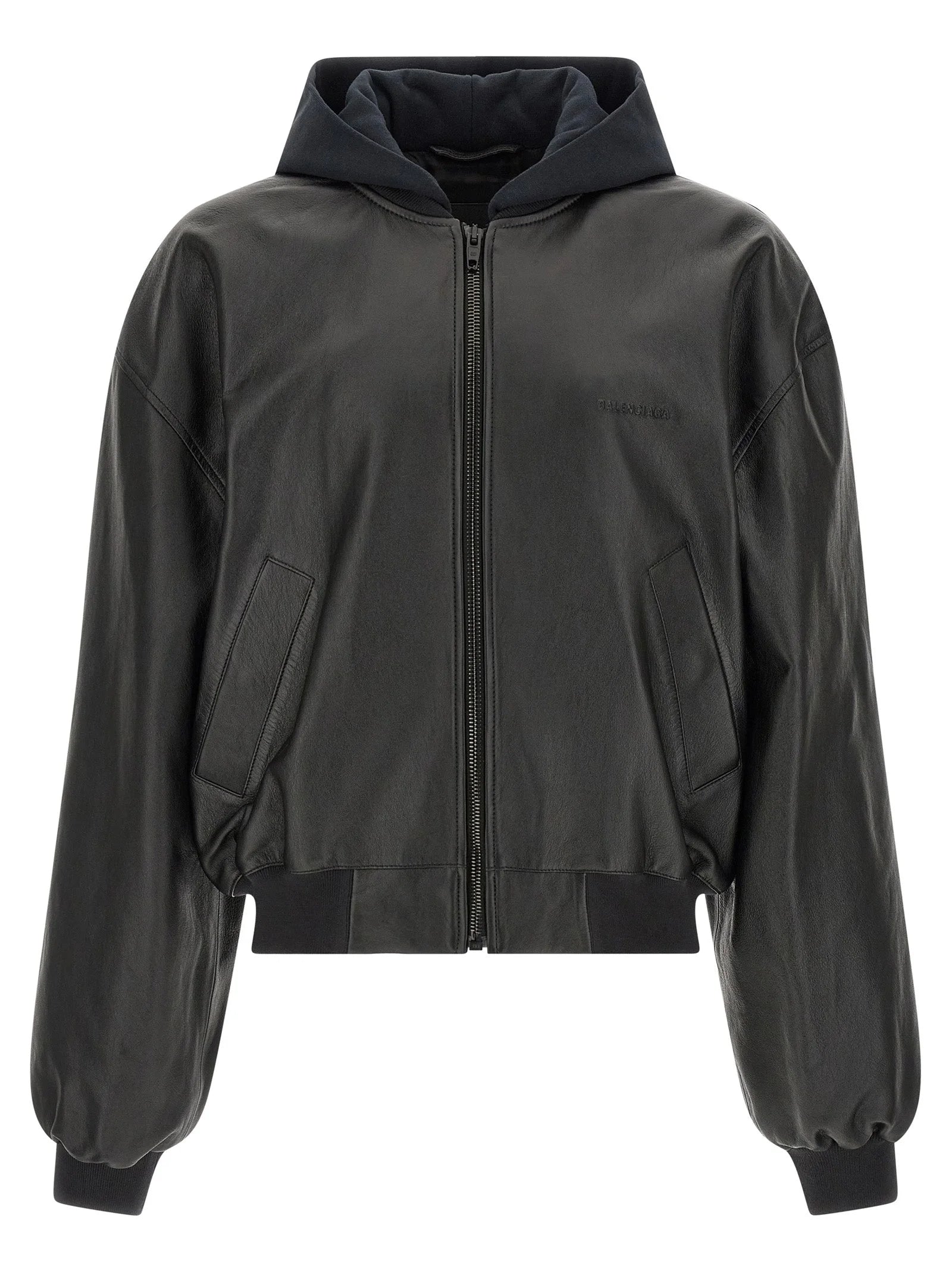 Balenciaga Black Lamb Leather Leather Jacket