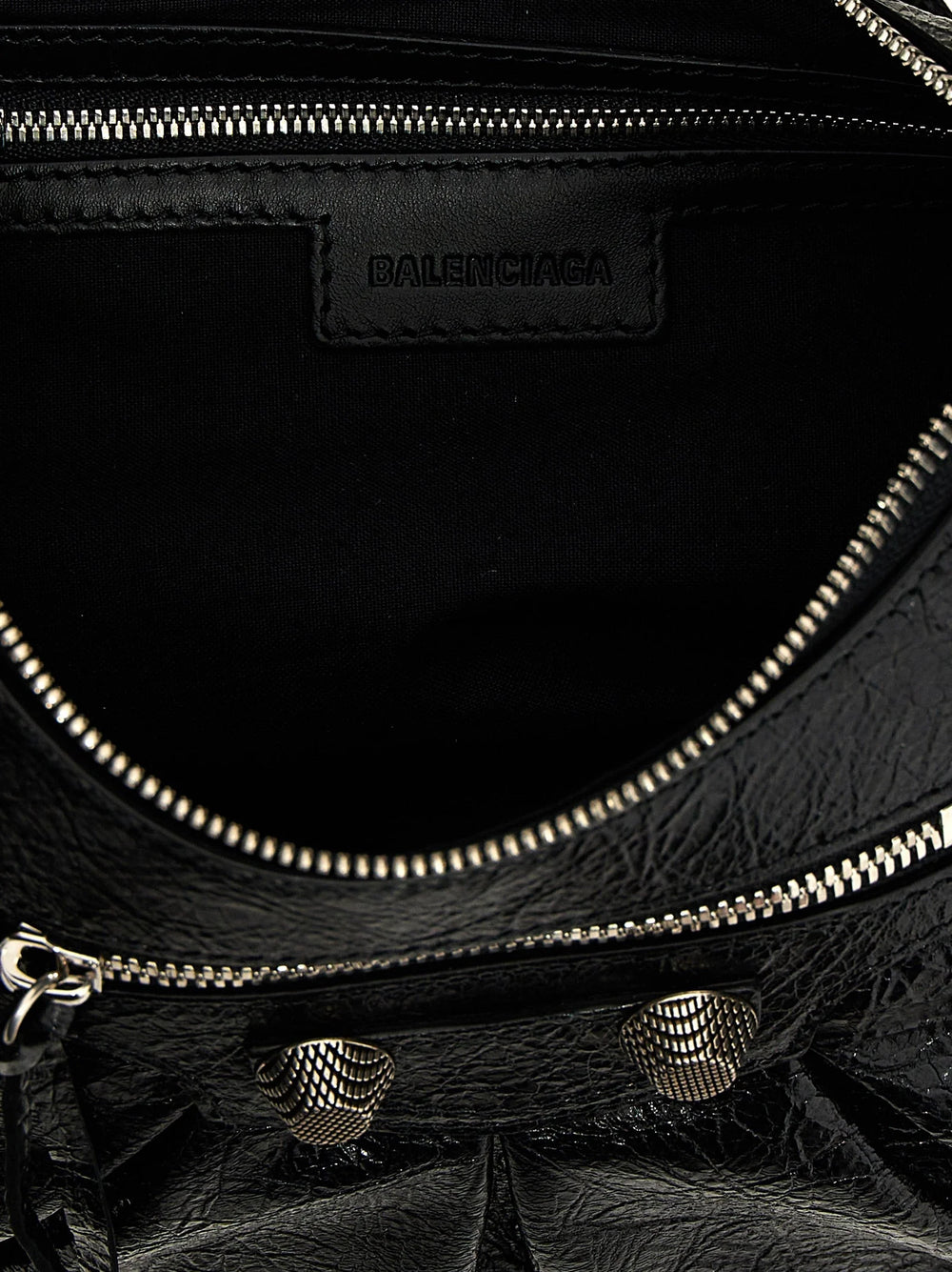 Sac à épaule Balenciaga en cuir d'agneau noir