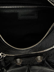 Sac à épaule Balenciaga en cuir d'agneau noir