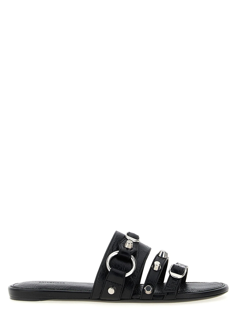 Balenciaga Black Lamb Leather Slides