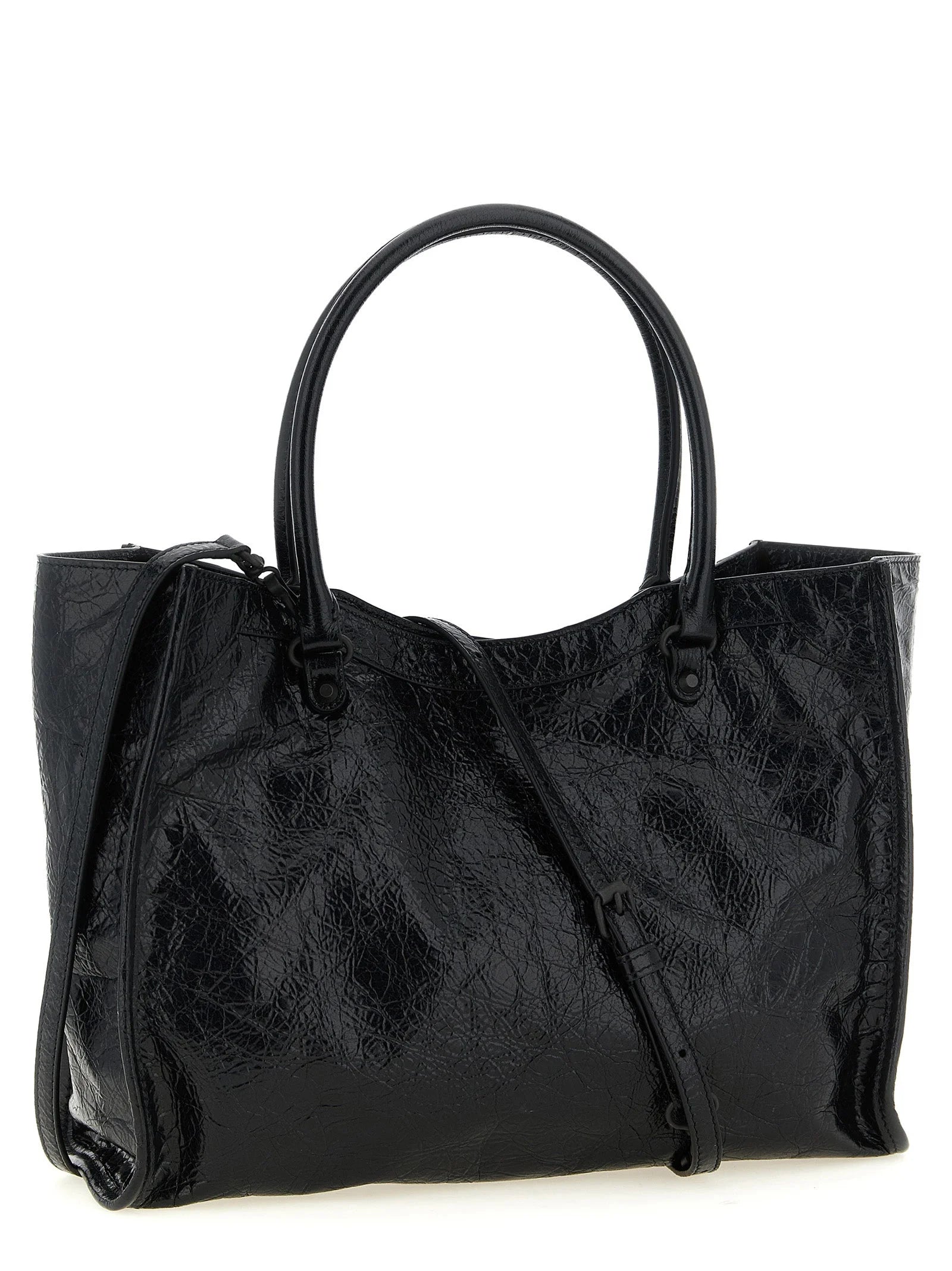 Balenciaga Black Lamb Leather Tote Bag