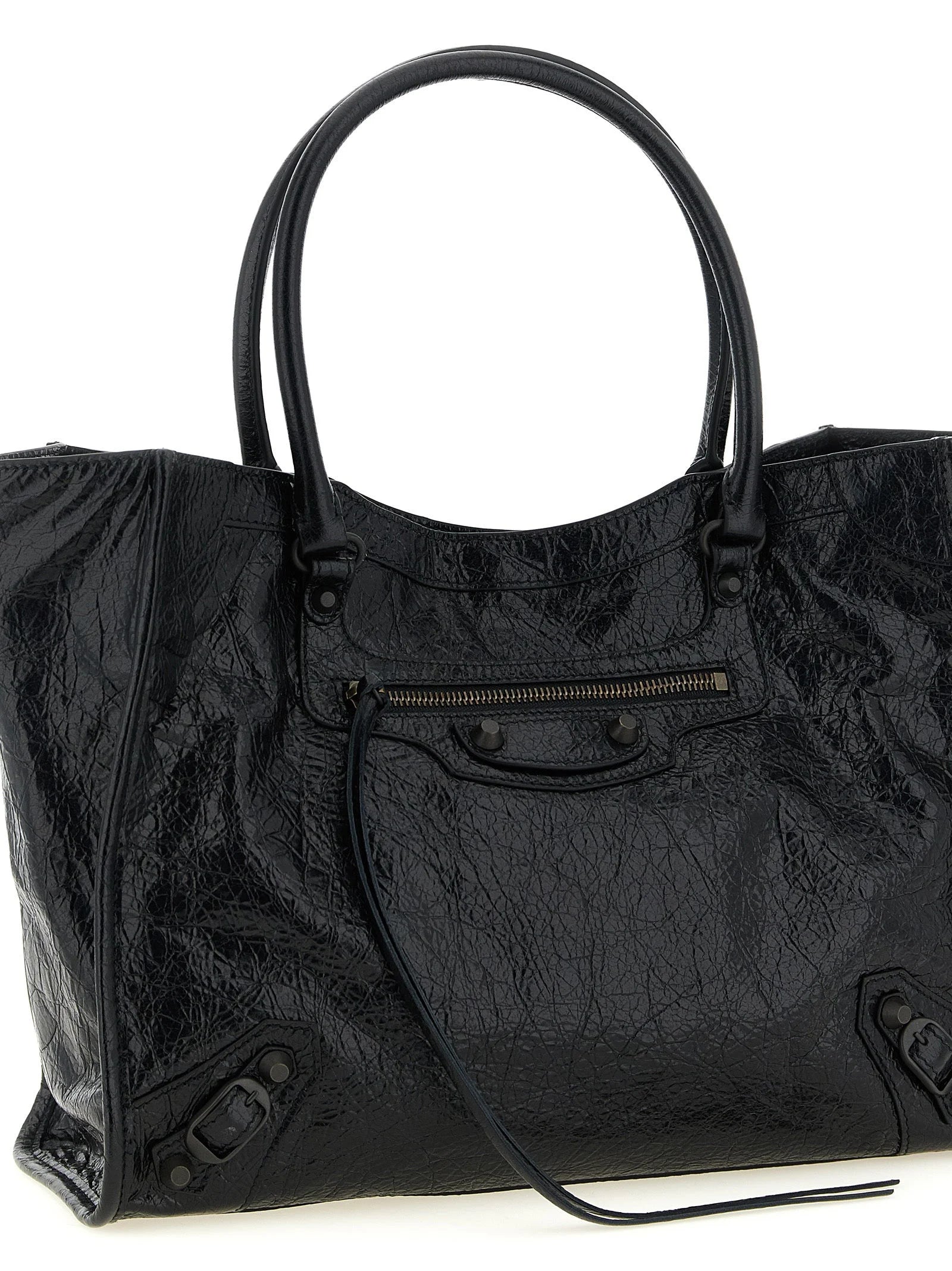 Balenciaga Black Lamb Leather Tote Bag