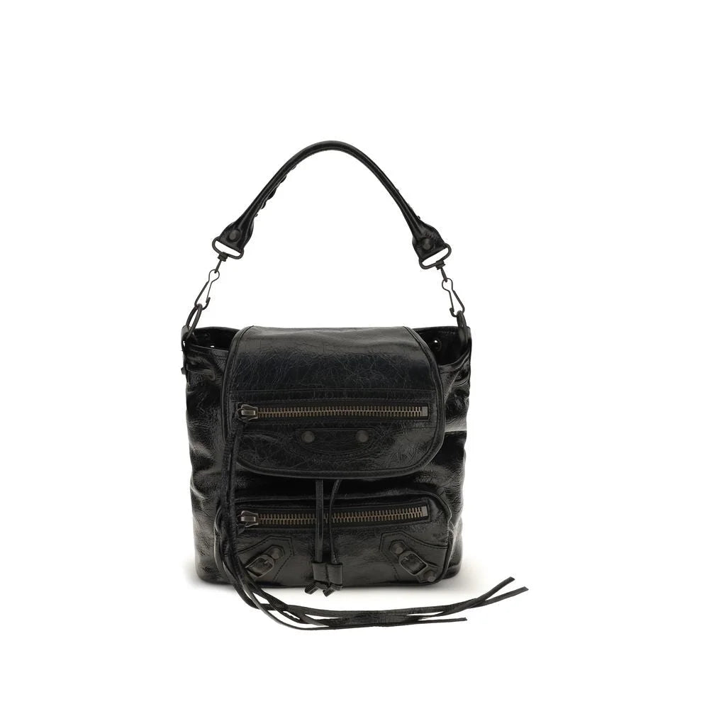 Balenciaga Black Lamb Ovis Aries Backpack