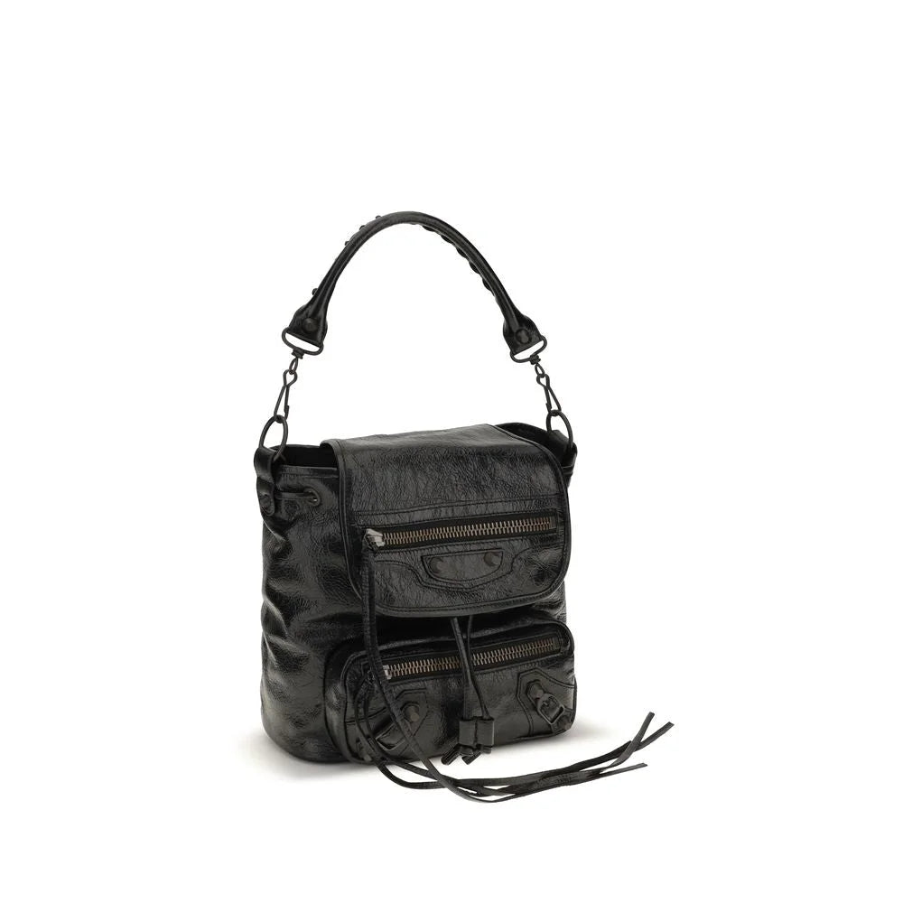 Balenciaga Black Lamb Ovis Aries Backpack