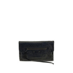 Balenciaga Black Lamb Ovis Aries Aries Clutch Bag