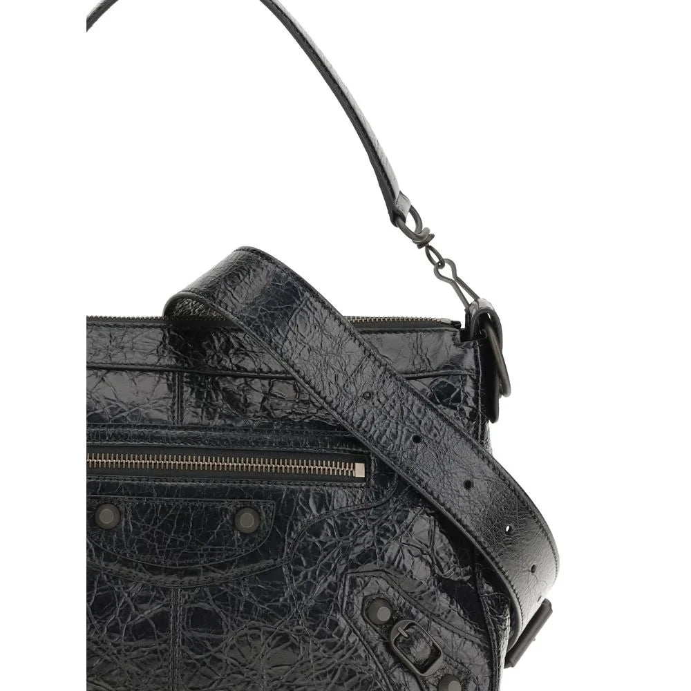 תיק כתף שחור של Balenciaga Lamb Ovis Aries