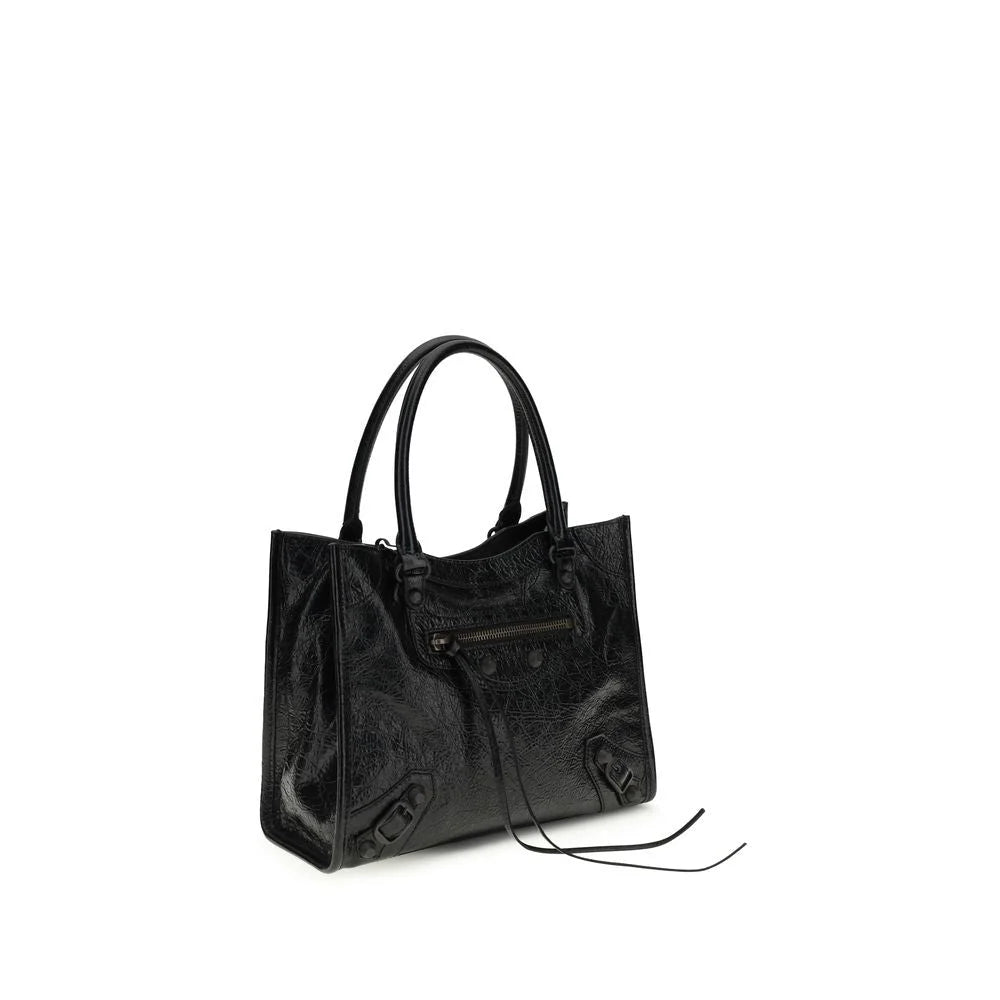 Balenciaga Black Lamb Ovis Aries Aries Shoulder Bag