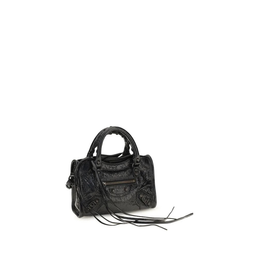 Bolsa de Ombro Balenciaga Preta Lamb Ovis Aries