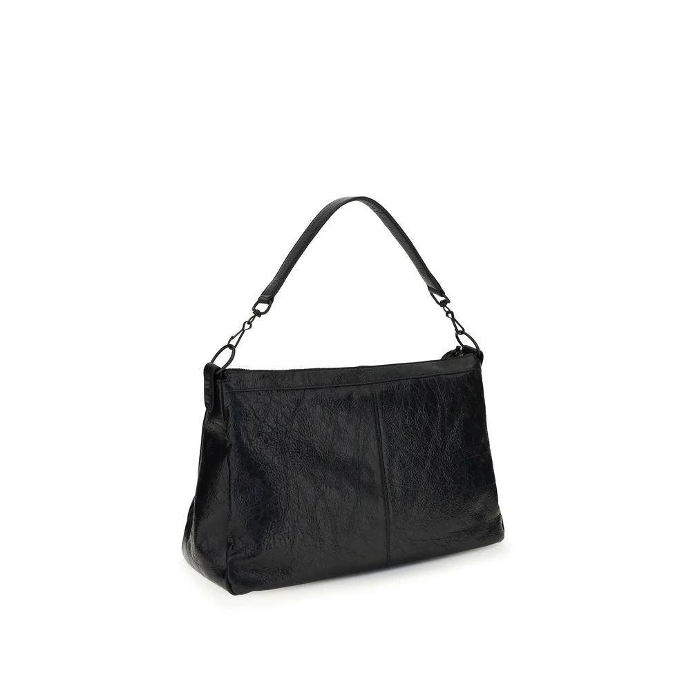 Bolsa de Ombro Aries de Lã Preta Balenciaga