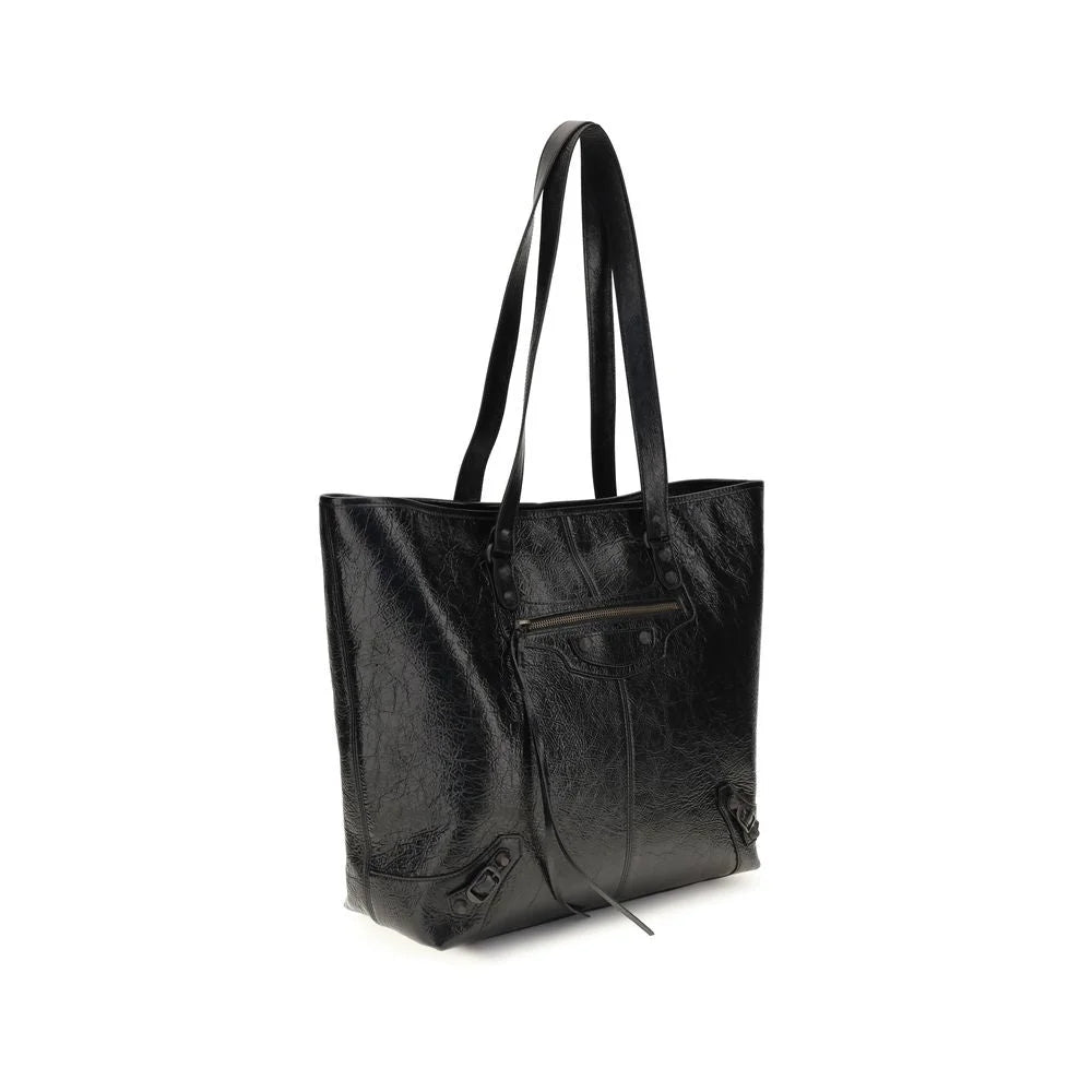 Balenciaga Black Lamb Ovis Aries Aries Shoulder Bag