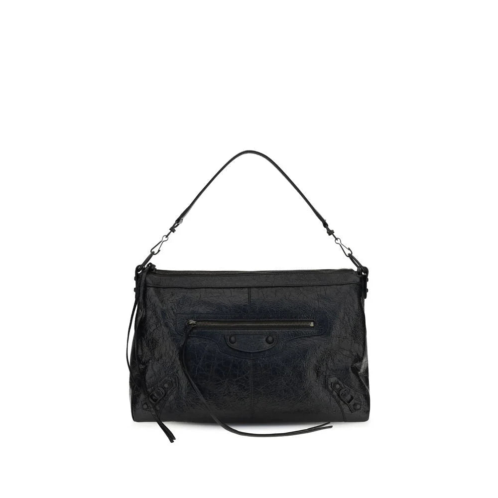 Bolsa de Ombro Aries de Lã Preta Balenciaga