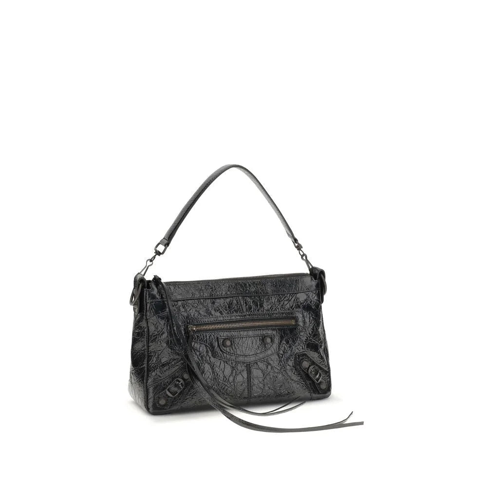 תיק כתף שחור של Balenciaga Lamb Ovis Aries