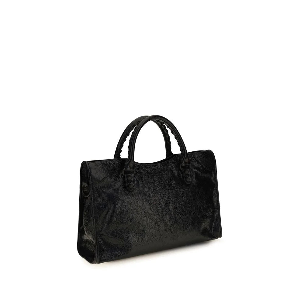 Balenciaga Musta lampaanvillan Ovis Aries Aries -olkalaukku