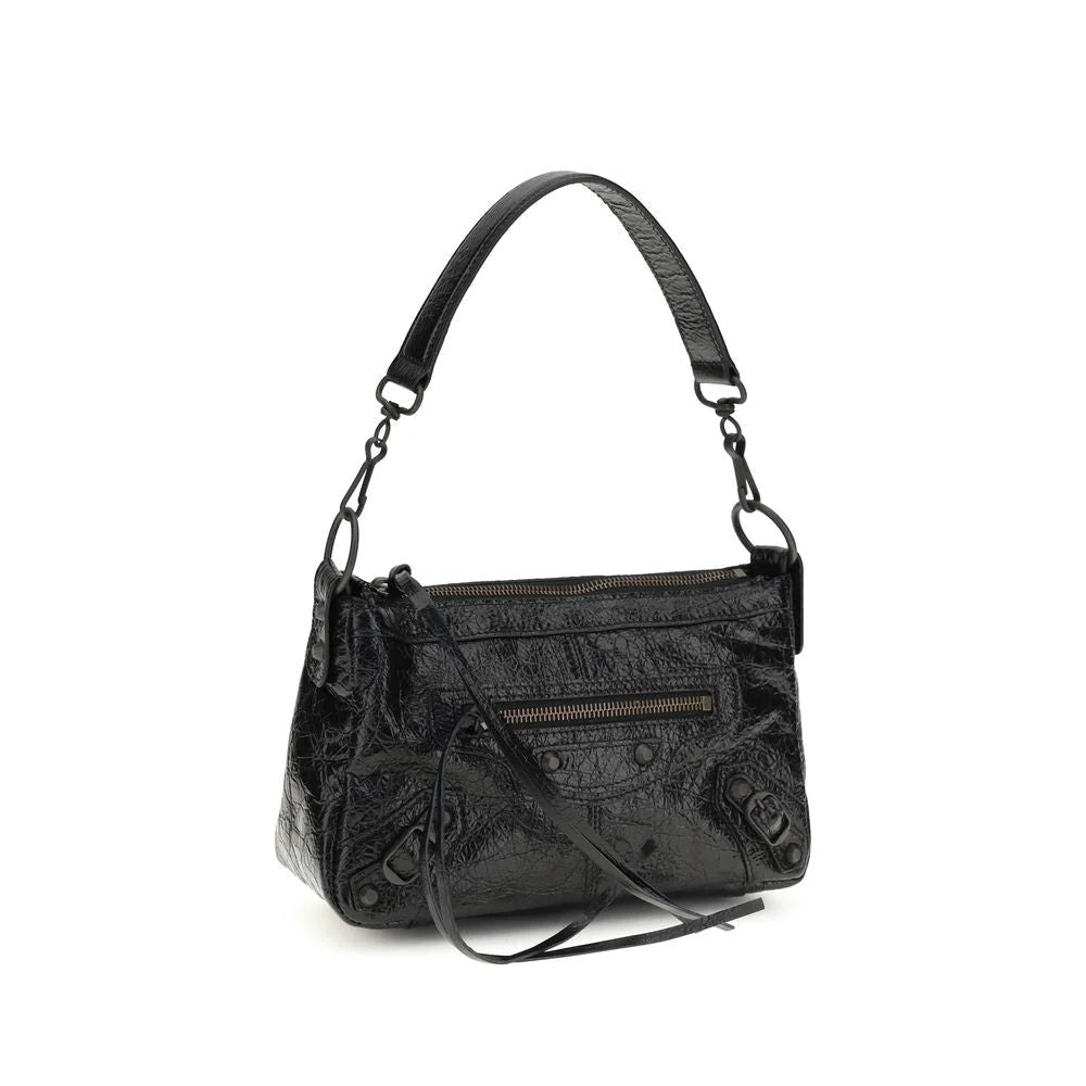 Balenciaga Black Lamb Ovis Aries Aries Shoulder Bag
