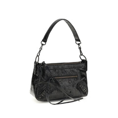 Balenciaga Black Lamb Ovis Aries Aries Shoulder Bag