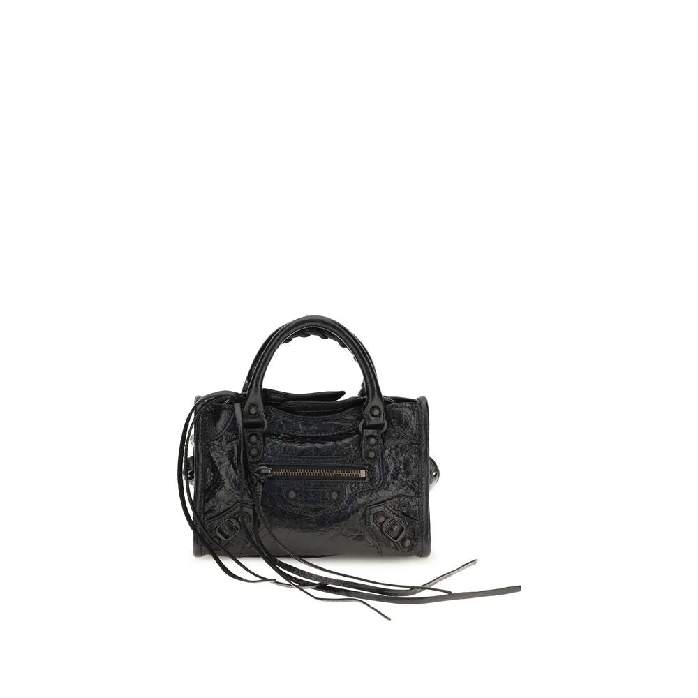 Bolsa de Ombro Balenciaga Preta Lamb Ovis Aries