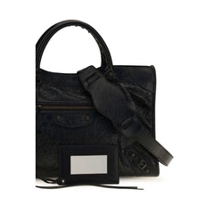 Balenciaga Musta lampaanvillan Ovis Aries Aries -olkalaukku