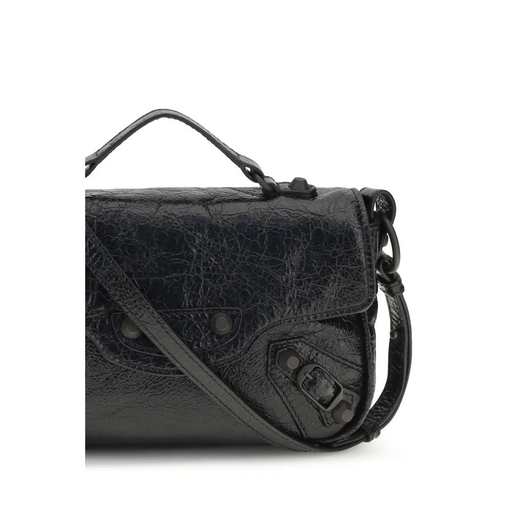 Balenciaga Black Lamb Ovis Aries Aries Shoulder Bag