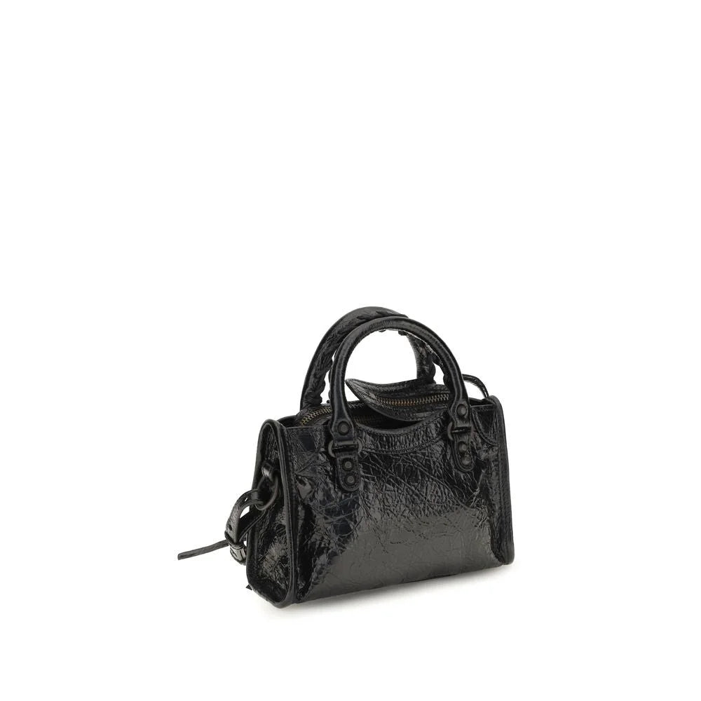 Bolsa de Ombro Balenciaga Preta Lamb Ovis Aries