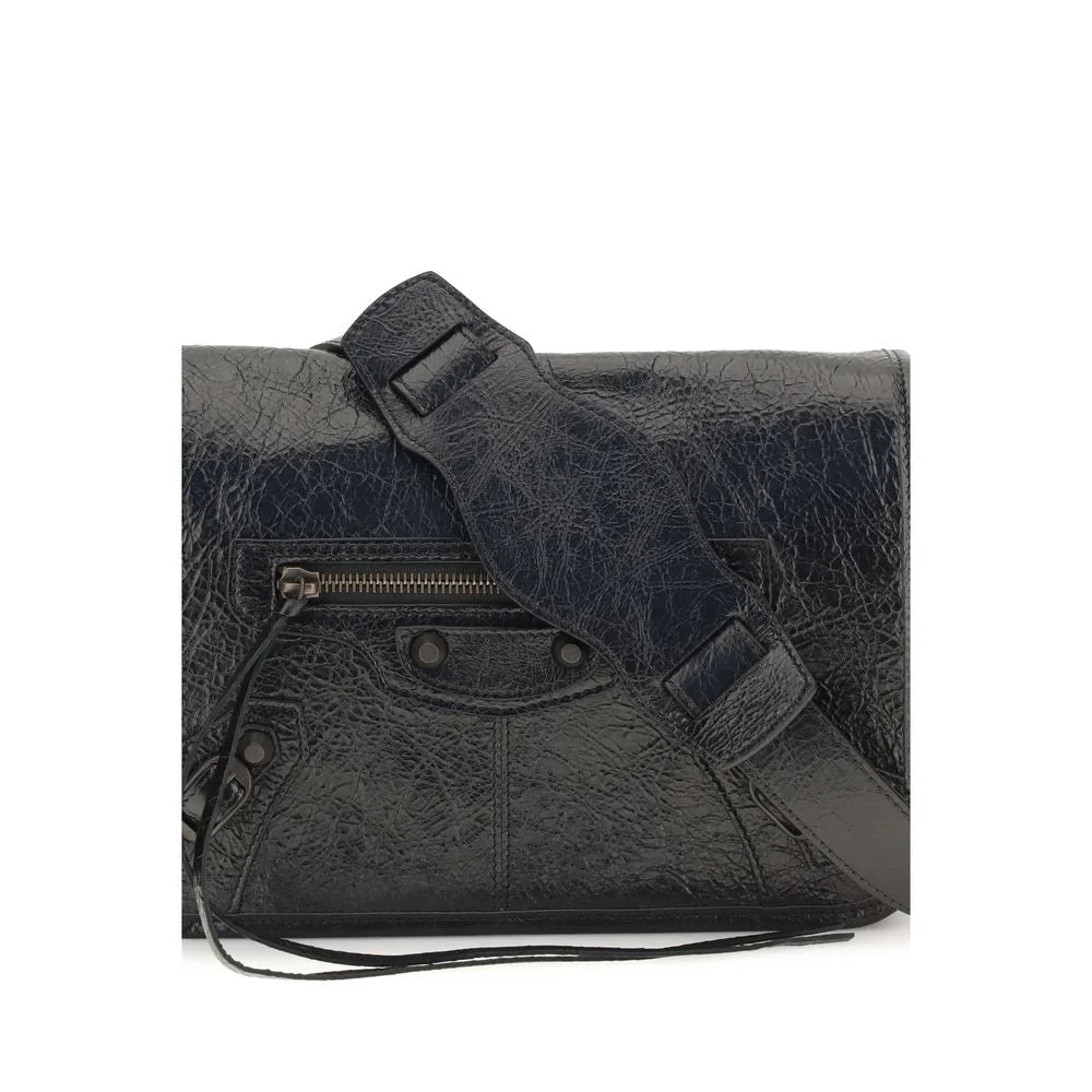 Balenciaga Černá kabelka přes rameno z beránčí vlny Ovis Aries Aries