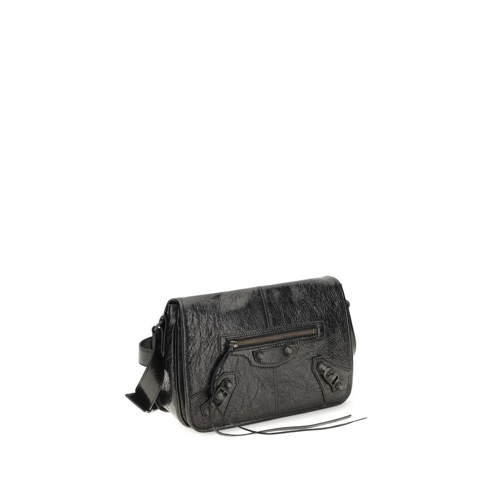Balenciaga Černá kabelka přes rameno z beránčí vlny Ovis Aries Aries