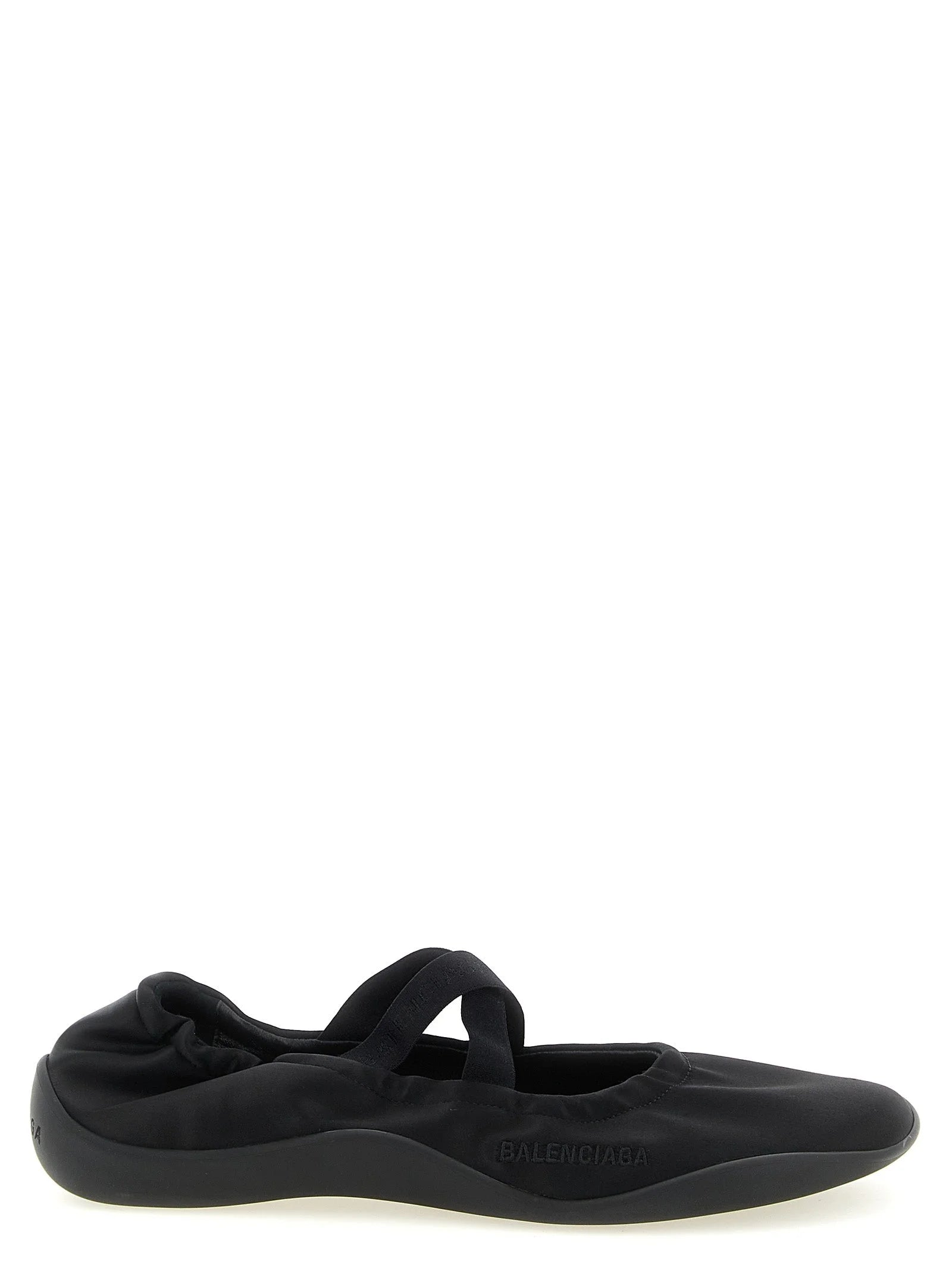 Balenciaga Black Polyester Ballet Flats